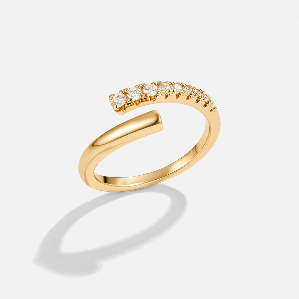 Nora | Gold and Crystal Wrap Ring