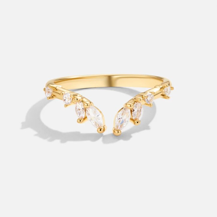 Elena | Gold Crystal Vine Ring